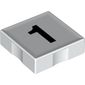 Duplo Tile 2 x 2 with Number '1' Print