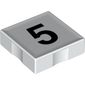 Duplo Tile 2 x 2 with Number '5' Print