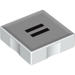 Duplo Tile 2 x 2 with Equal To ( '=' ) Print