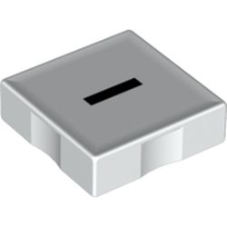 Duplo Tile 2 x 2 with Minus ( '-' ) Print