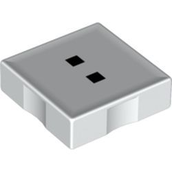 Duplo Tile 2 x 2 with ':' Print