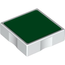 Duplo Tile 2 x 2 with Shape Green Square Print