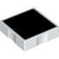 Duplo Tile 2 x 2 with Shape Black Square Print