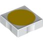 Duplo Tile 2 x 2 with Shape Yellow Disc Print