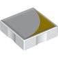 Duplo Tile 2 x 2 with Shape Yellow Inverse Quarter Disc Print