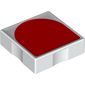 Duplo Tile 2 x 2 with Shape Red Inverse Arch Print