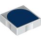 Duplo Tile 2 x 2 with Shape Blue Inverse Arch Print