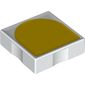 Duplo Tile 2 x 2 with Shape Yellow Inverse Arch Print