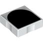 Duplo Tile 2 x 2 with Shape Black Inverse Arch Print