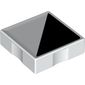 Duplo Tile 2 x 2 with Shape Black 1/2 Square Print