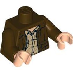 LEGO PART 973c07h02pr1370 Torso Leather Jacket, Button Down Shirt Print