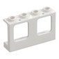 Window 1 x 4 x 2 Plane, Hollow Studs, Single Hole Top and Bottom for Glass