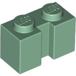 LEGO part 4216 BRICK 1X2 W. GROOVE in Sand Green