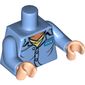 Torso Open Collar, Name Badge 'JOCK' and 'AIR PIRATES' on Reverse Print, Medium Blue Arms, Light Nougat Hands