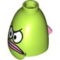 Minifig Head Special, Conical, Fish with Frowning Eyes and Pink Lips Print (Spongebob Bus Driver)