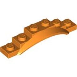 LEGO part 62361 Wheel Arch, Mudguard, 1 1/2 x 6 x 1 [Arch Extended] in Bright Orange/ Orange