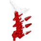 Large Figure Weapon Blade, 4 Spikes, Marbled Red Pattern (Krika)