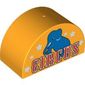 Duplo Brick 2 x 4 x 2 Curved Top with 'CIRCUS' & Elephant Print