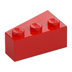 LEGO part  RIGHT ROOF TILE 2X3 in Bright Red/ Red