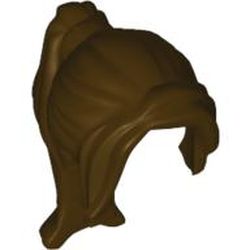 LEGO part  WIG W/LONG PONYTAIL in Dark Brown