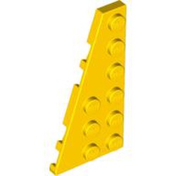 LEGO part 54384 LEFT PLATE 3X6 W ANGLE in Bright Yellow/ Yellow