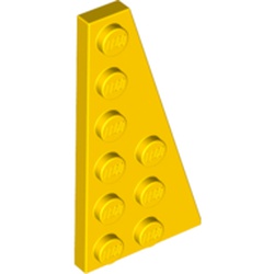 LEGO part 54383 RIGHT PLATE 3X6 W. ANGLE in Bright Yellow/ Yellow