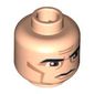Minifig Head, Thick Eyebrows, Large Eyes, Cheek Lines Print