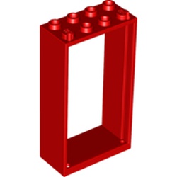 LEGO part 60599 Door Frame 2 x 4 x 6 in Bright Red/ Red