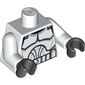 Torso Clone Trooper Armour Print, White Arms, Black Hands