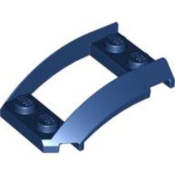 LEGO part 10047755 PLATE 2X4X1 1/3 W. SIDE BOW in Earth Blue/ Dark Blue