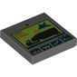 Tile 2 x 2 with Jet Attacking Truck and 'ATTACK WARNING' Screen Print