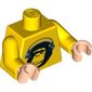 Torso Chimpanzee with Silver Headphones Print, Yellow Arms, Light Nougat Hands