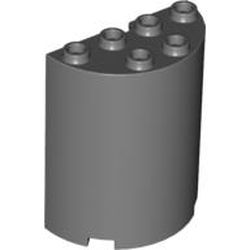 Cylinder Half 2 x 4 x 4