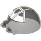 Windscreen 6 x 6 x 3 Canopy Half Sphere with Dual 2 Fingers and Republic Attack Gunship Print