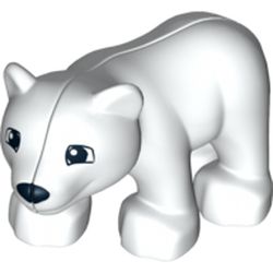 LEGO part 10012023 POLAR BEAR CUB, DEC. in White