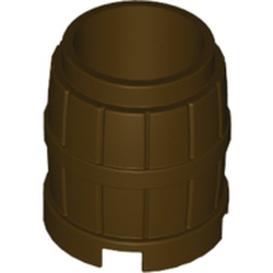 LEGO part 7792 BARREL 2X2 in Dark Brown