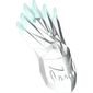 Large Figure Mask Strakk with Marbled Trans-Light Blue Pattern (Glatorian)