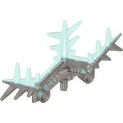 Large Figure Weapon Shield, Ice, Half with Marbled Trans-Light Blue Pattern