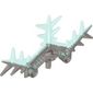 Large Figure Weapon Shield, Ice, Half with Marbled Trans-Light Blue Pattern