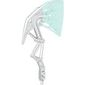 Large Figure Weapon Axe, Broad-axe with Marbled Trans-Light Blue Pattern (Strakk)