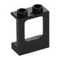 Window 1 x 2 x 2 Plane, Hollow Studs, Single Hole Top and Bottom for Glass