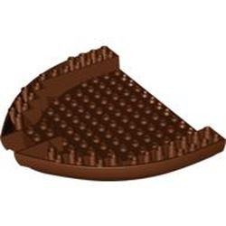 LEGO part 64651 SHIP STEM 16X14X21/3 Ø4.85 in Reddish Brown
