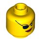 Minifig Head Pirate, Eyepatch and Large Red Lips Print