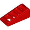 Red Slope 18° 2 x 1 x 2/3 with 4 Slots / Grate