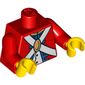 Torso Imperial Soldier Uniform with Knapsack on Back Print, Red Arms, Yellow Hands