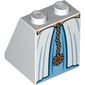 Slope 65° 2 x 2 x 2 with Bottom Tube with Layered Dress with Light Blue Skirt and Gold Belt Print