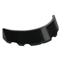 Windscreen 3 x 6 x 1 Curved with 2 Circular Stud Holders in Bottom