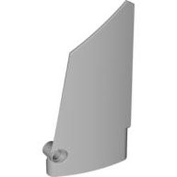 LEGO part 64392 LEFT PANEL 5X11 in Medium Stone Grey/ Light Bluish Gray