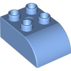 LEGO part DUPLO BRICK, BOW 2X3X1 in Medium Blue