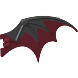 Creature Body Part, Dragon Wing 19 x 11 with Marbled Black Pattern